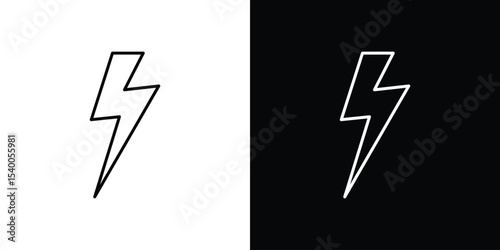 Thunder bolt icon Design Template vector set for graphic work