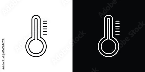 Thermometer icon for social media, app, and web design. Vector illustration.