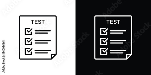 Test icon Design Template vector set for graphic work