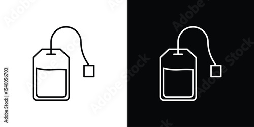 Tea bag icon Design Template vector set for graphic work
