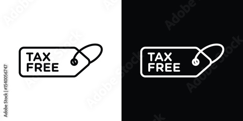 Tax free icon Design Template vector set for graphic work