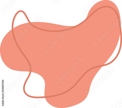 Organic amoeba blob shape abstract colorful, vector illustration.