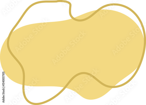 Organic amoeba blob shape abstract colorful, vector illustration.