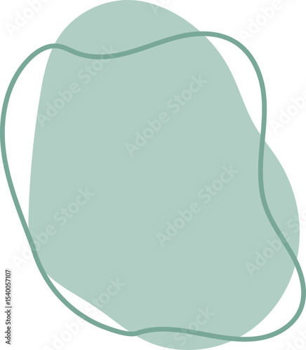 Organic amoeba blob shape abstract colorful, vector illustration.