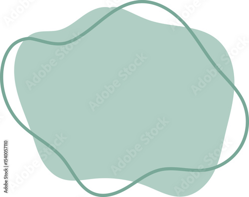 Organic amoeba blob shape abstract colorful, vector illustration.