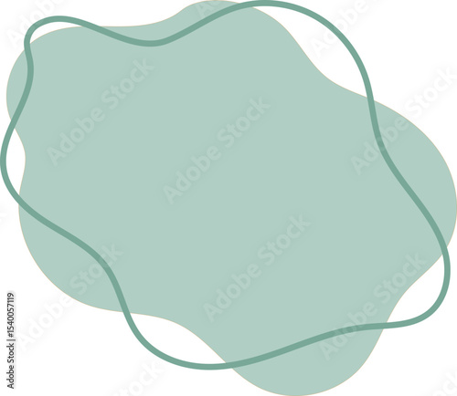 Organic amoeba blob shape abstract colorful, vector illustration.
