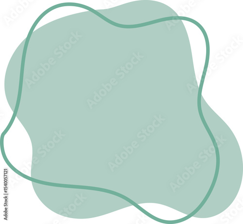 Organic amoeba blob shape abstract colorful, vector illustration.