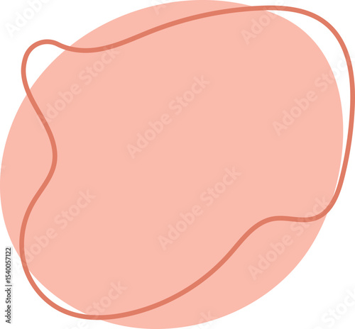 Organic amoeba blob shape abstract colorful, vector illustration.