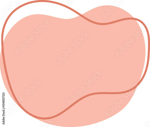 Organic amoeba blob shape abstract colorful, vector illustration.
