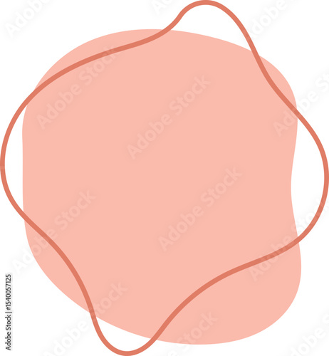 Organic amoeba blob shape abstract colorful, vector illustration.
