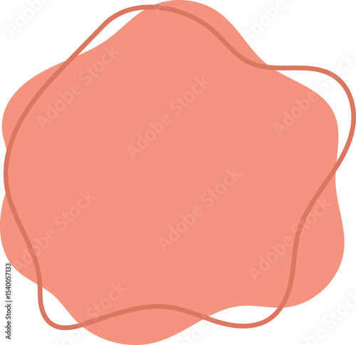 Organic amoeba blob shape abstract colorful, vector illustration.