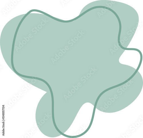 Organic amoeba blob shape abstract colorful, vector illustration.
