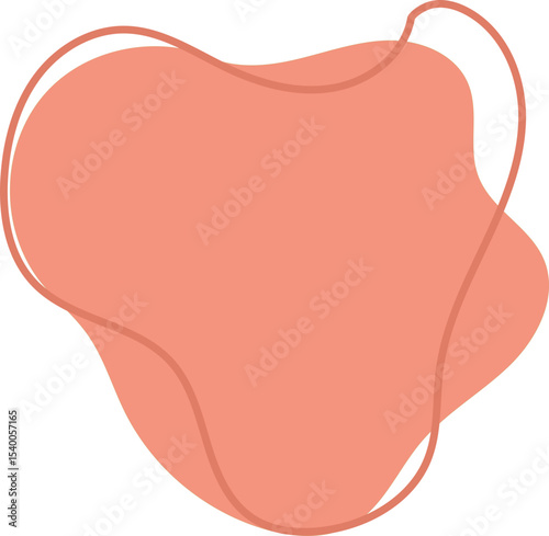 Organic amoeba blob shape abstract colorful, vector illustration.