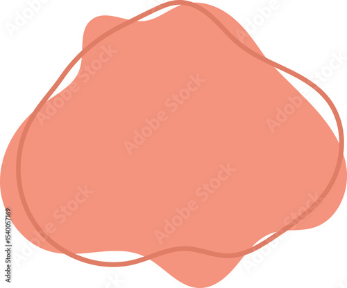 Organic amoeba blob shape abstract colorful, vector illustration.