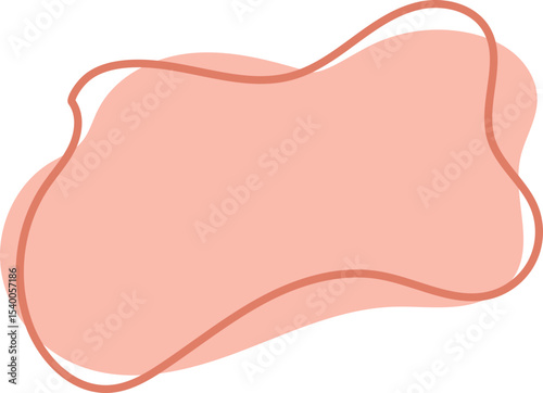 Organic amoeba blob shape abstract colorful, vector illustration.