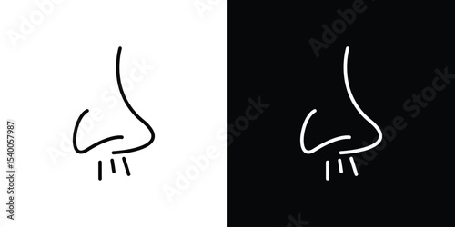 Stuffy nose icon Design Template vector set for graphic work
