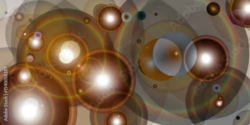 3d render of an abstract background with circles