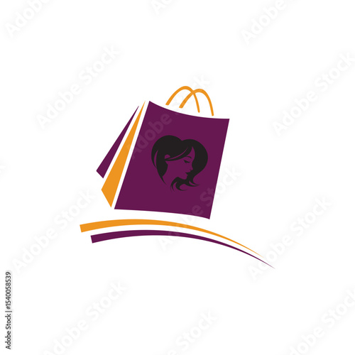 Beauty shopping bag logo design