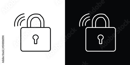 Smart lock icon Design Template vector set for graphic work