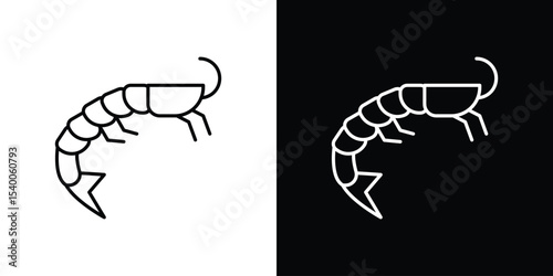 Shrimp icon Design Template vector set for graphic work