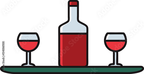wine glass bottle drink