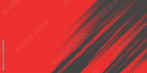 Black and Red Grunge Brush Background with Halftone Effect modern sport arts