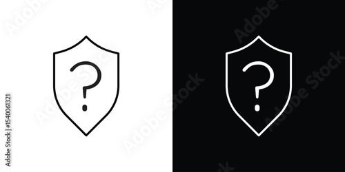 Shield interrogation icon Design Template vector set for graphic work