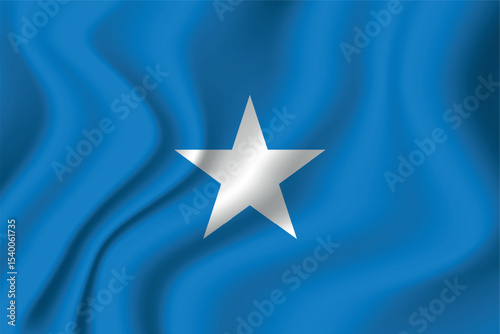 Flag of Somalia. Somali national symbol in official colors. Template icon. Vector background.