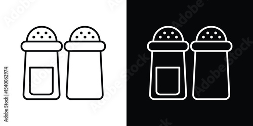 Salt pepper icon Design Template vector set for graphic work