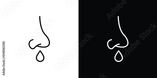 Runny nose icon Design Template vector set for graphic work