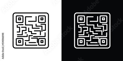 QR code icon Design Template vector set for graphic work