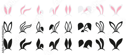 Bunny ears mask. Easter Rabbit ear spring hat. Easter Bunny ears kid headband. Bunny or Rabbit ears mask collection