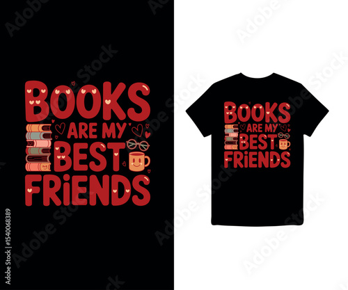 Books Are My Best Friends t-shirt design