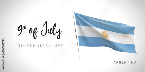Argentina independence day vector banner, greeting card.