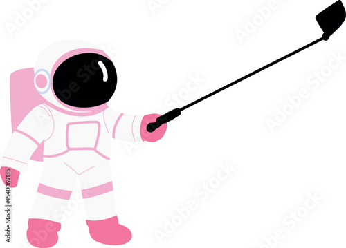 Astronaut Making Selfie