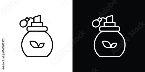 Perfume bottle icon Design Template vector set for graphic work