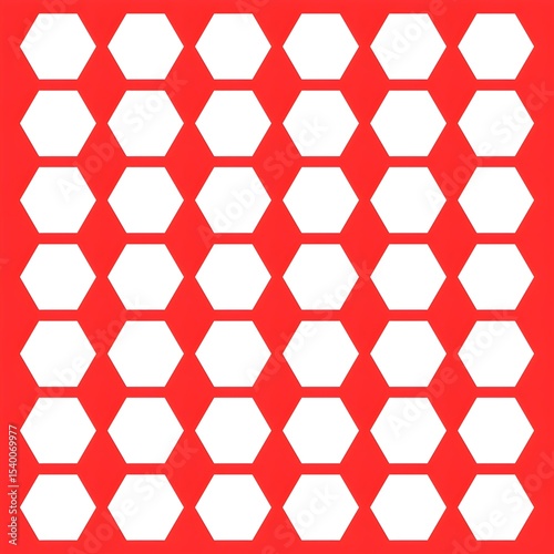 seamless pattern with red hexagons