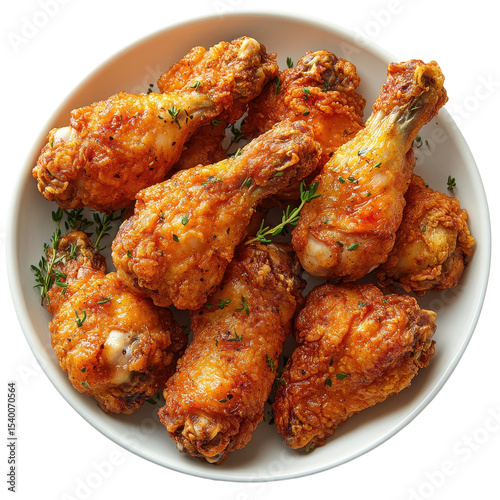 Grilled chicken legs isolated on transparent background. PNG. photo