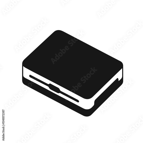 Black card reader icon for storage and data accessories  