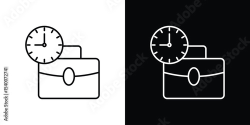 Office time icon Design Template vector set for graphic work