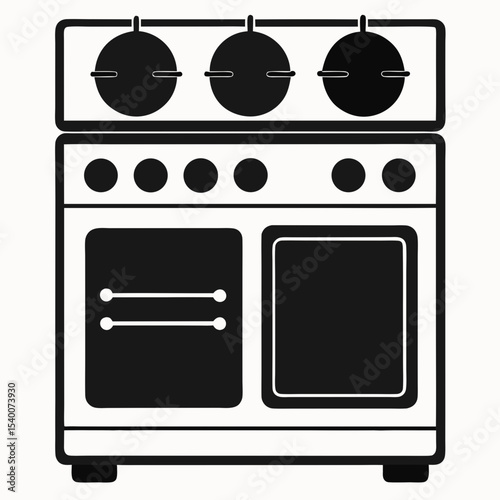 gas stove isolated on white background