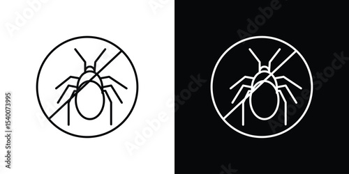 No parasitic insects signs Design Template vector set for graphic work