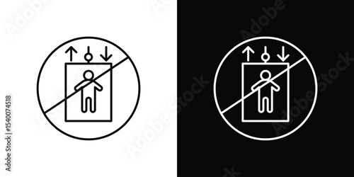 No elevator signs Design Template vector set for graphic work