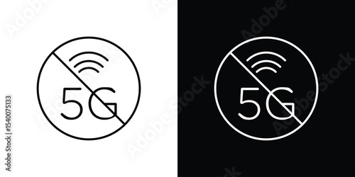 NoG signal signs Design Template vector set for graphic work