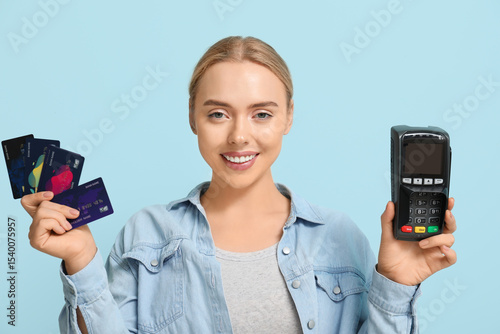 Pretty young woman with cre...