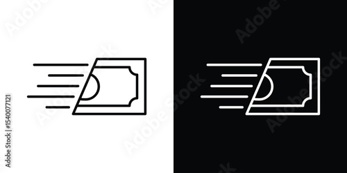 Money transfer icon Design Template vector set for graphic work