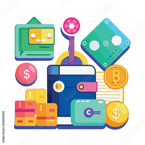Secure Digital Wallet Cryptocurrency, Bitcoin, and Online Payment Security