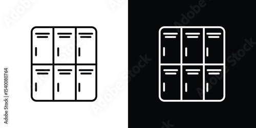 Lockers icon Design Template vector set for graphic work