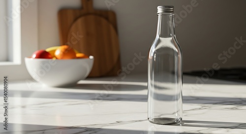 Wallpaper Mural Elegant Glass Bottle Mockup Perfect for Oil, Vinegar, or Juice Product Presentation Torontodigital.ca