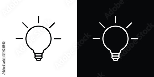 Light bulb icon Design Template vector set for graphic work